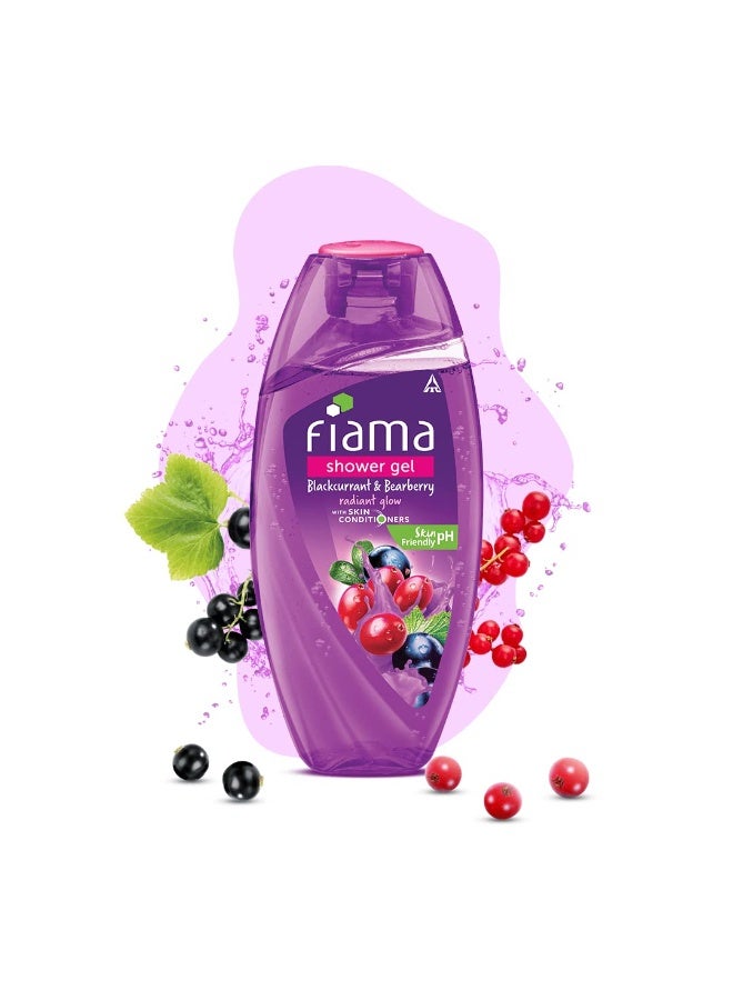 Fiama Body Wash Shower Gel Blackcurrant & Bearberry, 250ml, Body Wash for Women & Men with Skin Conditioners for Radiant Glow, Suitable for All Skin Types - Image 2